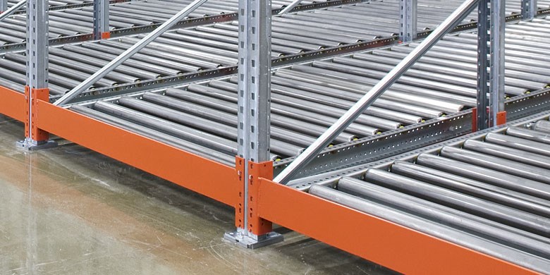 Push Back Rollers Pallet Racking
